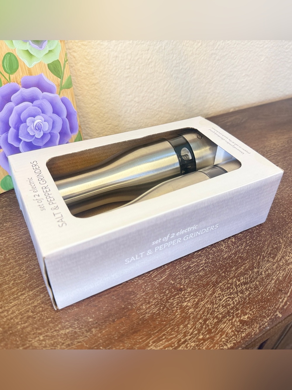 Sur La Table Stainless Steel Electric Salt & Pepper Grinder Set - Picture 5 of 16